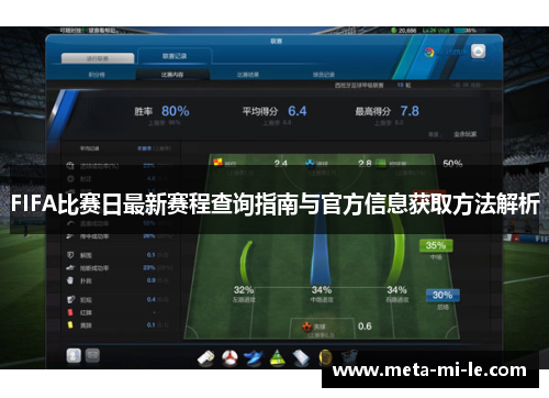 FIFA比赛日最新赛程查询指南与官方信息获取方法解析 FIFA比赛日最新赛程查询指南与官方信息获取方法解析